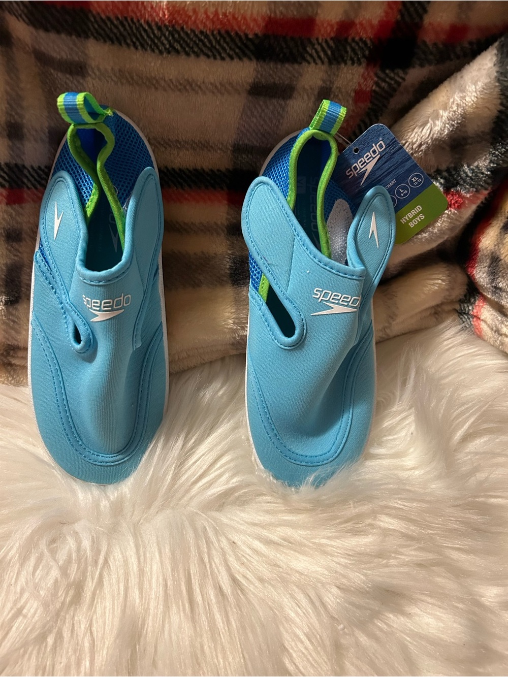 Speedo Bright Blue & Neon Green Kids Water Shoes